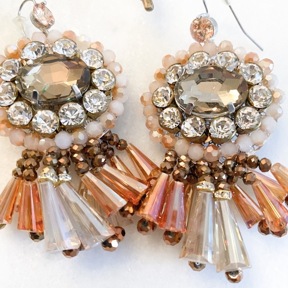 Orange Beaded Crystal Earring Bundle - Picture 2 of 3